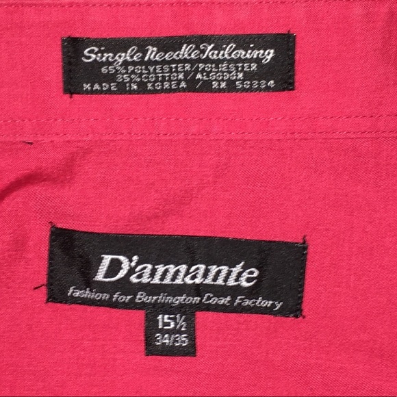 D'amante Scarlet Red Dress Shirt - Picture 4 of 4